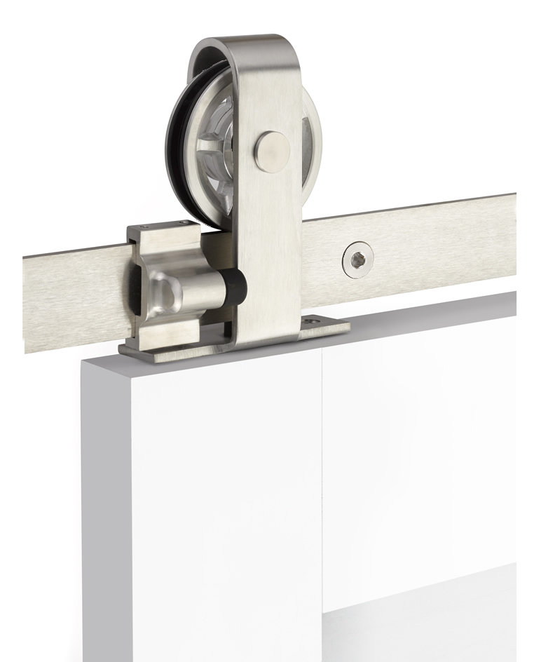 Emtek Classic Top Mount Barn Door Kit - Stainless Steel