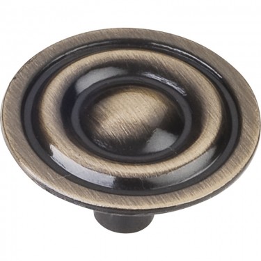 Hardware Resources Kingsport 1-5/16 Inch Cabinet Knob - Brushed Antique Brass