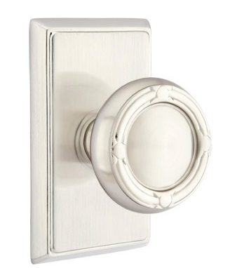 Emtek Ribbon & Reed Knob with Rectangular Rosette