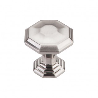 Top Knobs TK340BSN Chalet knob 1 1/4 Inch Brushed Satin Nickel