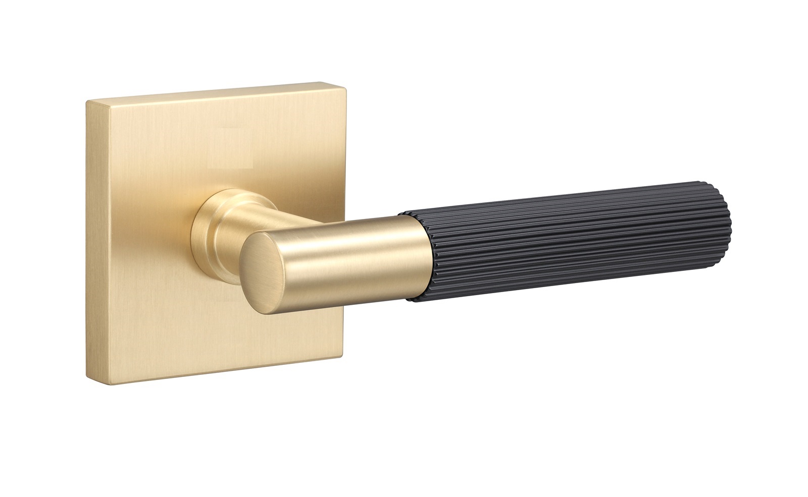 SureLoc Aspra Lever - Square Rosette with Straight Knurled Grip