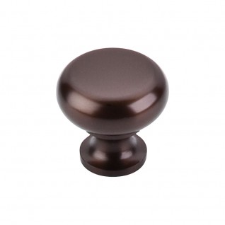 Top Knobs M754 Flat Faced Round 1 1/4 Inch Cabinet Knob Oil Rubbed Bronze