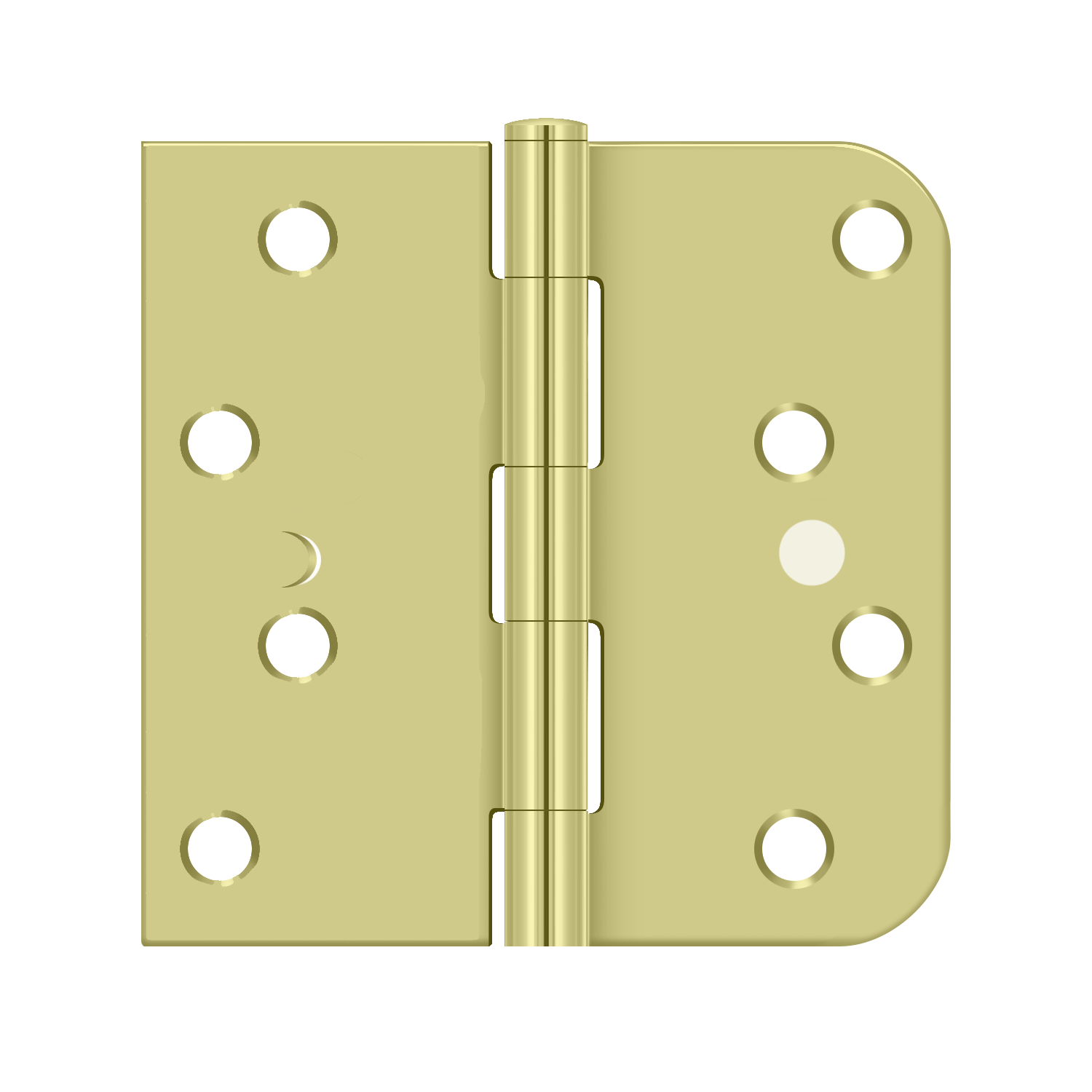 Deltana 4 Inch x 4 Inch x 5/8 Inch Left Hand Square Hinge, Zinc Dichromate
