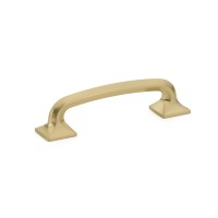 Schaub Northport 4 inch CC Cabinet Pull in Signature Satin Brass Rounded Edge