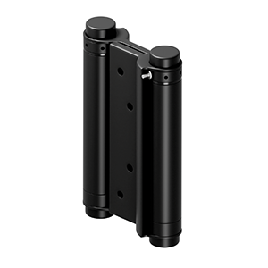 Deltana 5 Inch 1 1/8 Inch x 1 1/2 Inch Double Action Saloon Hinge, Paint Black