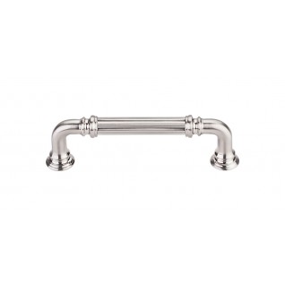 Top Knobs Chareua TK322BSN Reeded Pull 3 3/4 Inch CC Brushed Satin Nickel