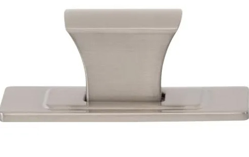 Atlas Homewares Zander Knob and Backplate 1 1/4 Inch Brushed Nickel