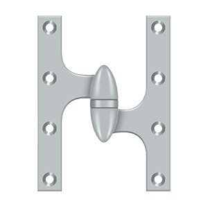 Deltana Olive Knuckle 6 Inch x 4 1/2 Inch Right Hand Hinge, Brushed Chrome