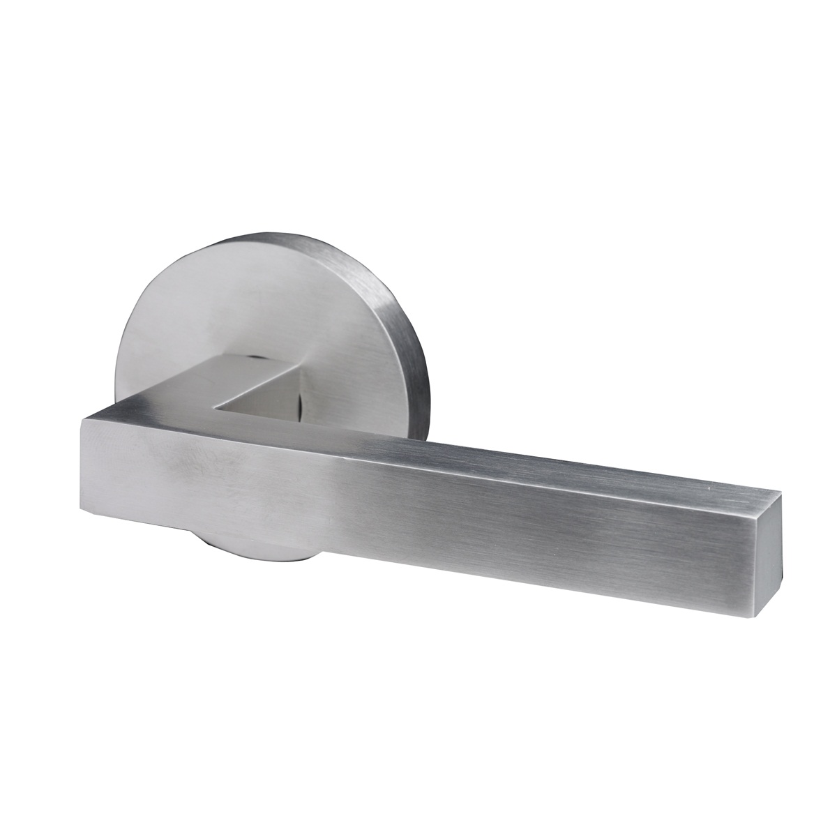 Linnea L90 Stainless Steel Door Lever with Round Rosette