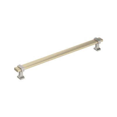 Amerock Overton 10-1/16 Inch cc Cabinet Pull Golden Champagne/Satin Nickel