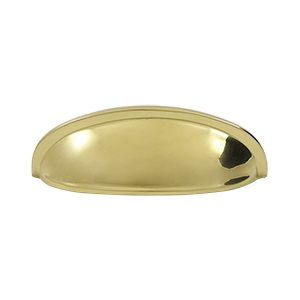 Deltana Solid Brass 4 1/2 Inch Elongated Shell Pull