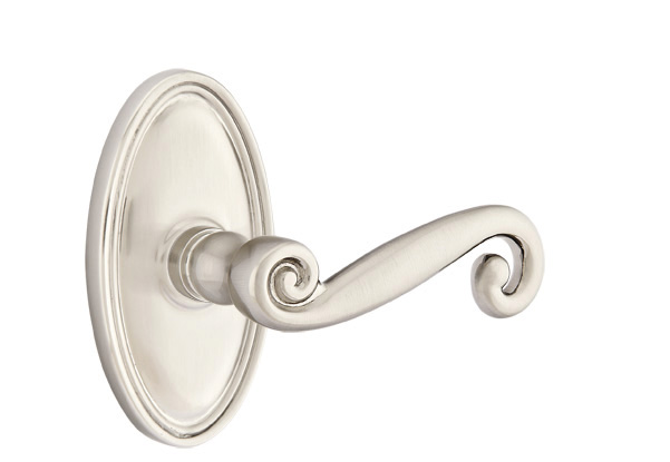 Emtek Rustic Lever with Oval Rosette