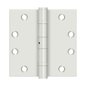 Deltana 4 1/2 x 4 1/2 Inch Square Corner Heavy Duty Ball Bearing NRP Steel Hinge - Pair