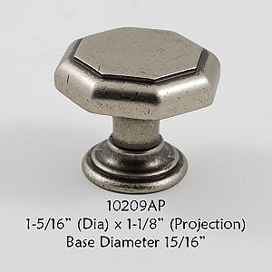 Residential Essentials 10209 Cabinet Knob in Aged Pewter