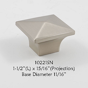 Residential Essentials 10221 Cabinet Knob in Satin Nickel