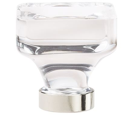 Amerock Glacio 1 3/8 Inch Cabinet Knob Clear/Polished Nickel