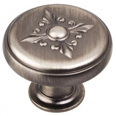 Hardware Resources Lafayette 1-3/8 Inch Cabinet Knob - Brushed Pewter