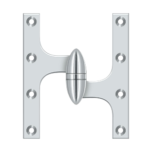 Deltana 6 Inch x 4 Inch Right Hand, Olive Knuckle Hinge, Polished Chrome