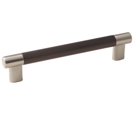Amerock Esquire 6 5/16 Inch CC Cabinet Pull Satin Nickel/Oil-Rubbed Bronze