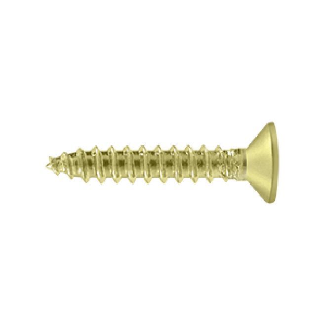 Deltana Solid Brass Screw Size #7 x 3/4 Inch Long Wood Screw