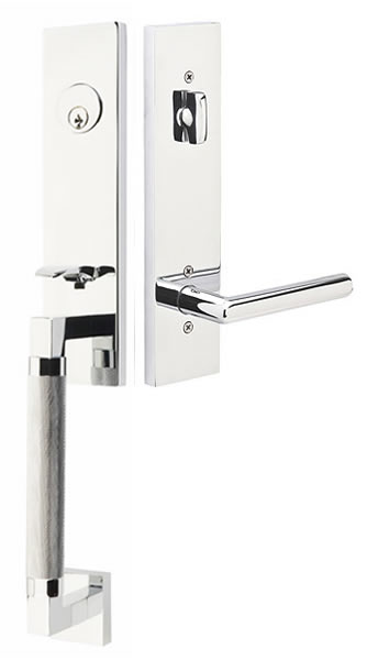 Emtek Hercules Knurled Monolithic Entrance Handleset