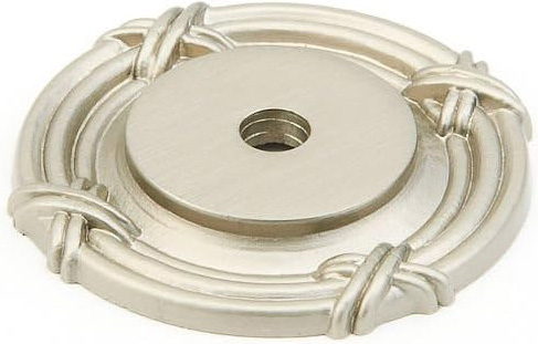 Schaub Versailles, 1-1/2 Inch dia, Satin Nickel, Backplate