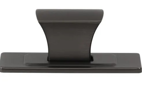 Atlas Homewares Zander Knob and Backplate 1 1/4 Inch Slate