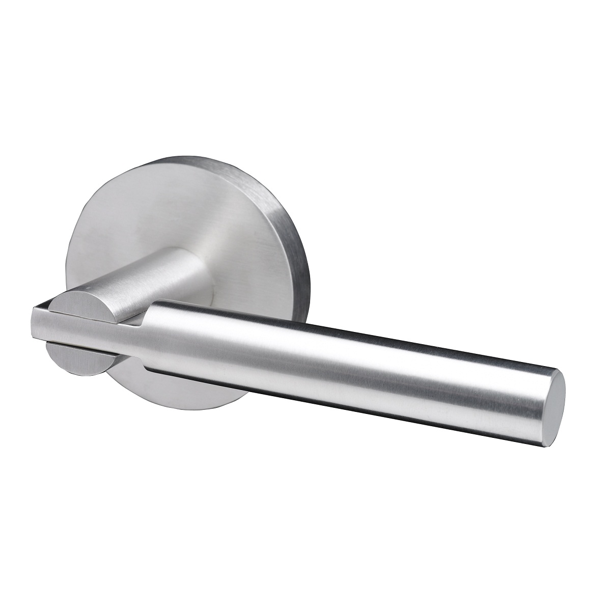 Linnea L63 Stainless Steel Door Lever with Round Rosette