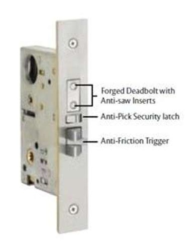 Emtek F13 Listed Mortise Lock Box ONLY Thumb by Lever or Knob