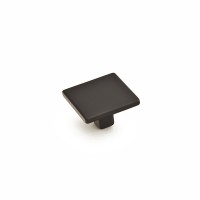 Schaub Armadio 1 3/8 inch Square Knob in Matte Black