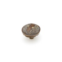 Schaub Cantata 1 1/4 inch Round Knob in Monticello Brass