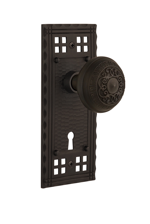 Nostalgic Warehouse Craftsman Plate with Egg and Dart Knob - Mortise Lock