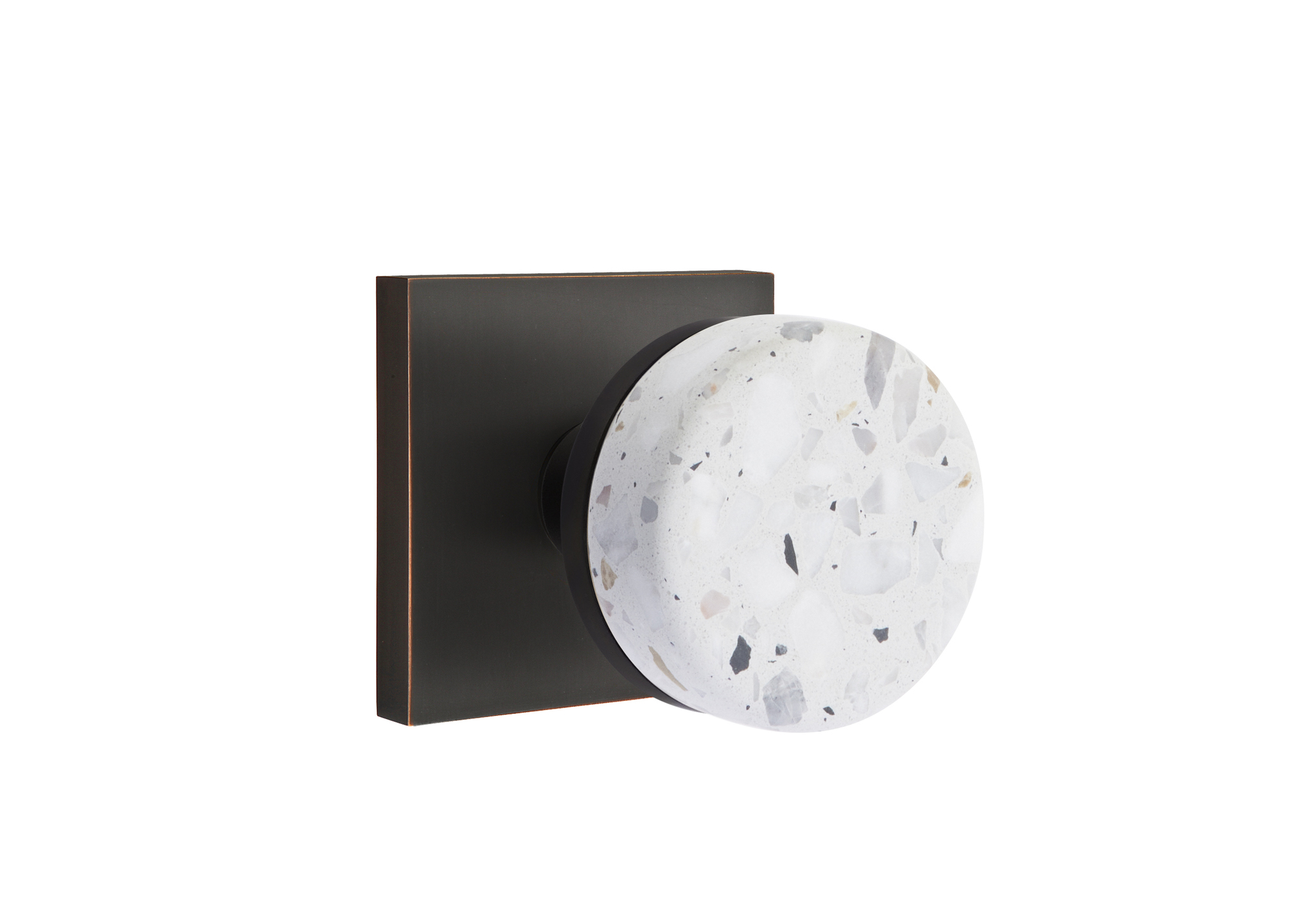 Emtek Conical Light Terrazzo Knob with Square Rosette