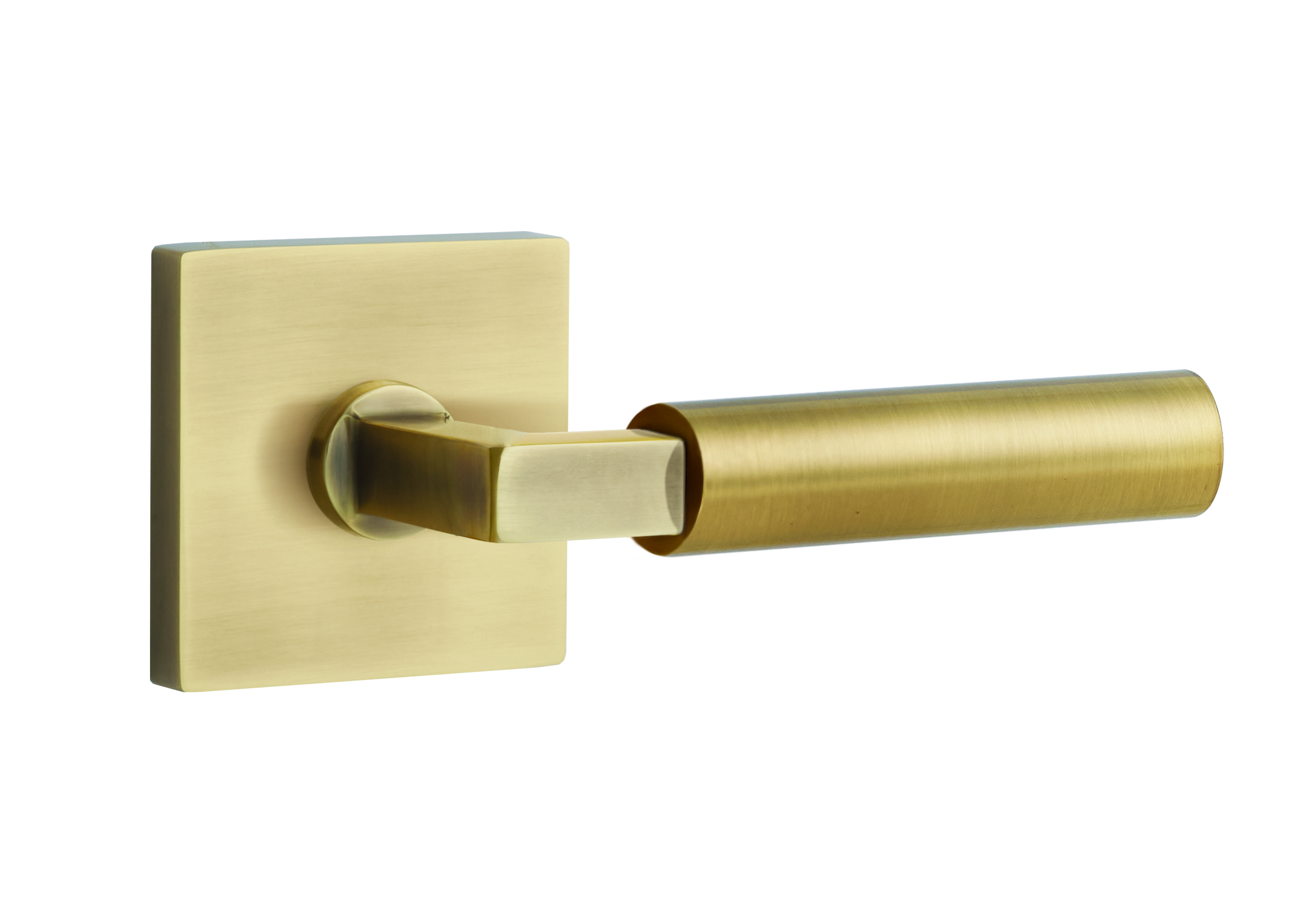 Emtek Smooth Grip L-Square Style Door Lever with Square Rosette