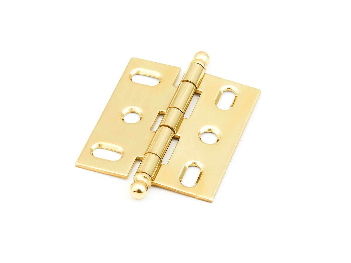 Schaub Ball Tip-Mortise Polished Brass Hinge