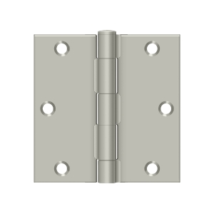 Deltana Square 3 1/2 Inch x 3 1/2 Inch Hinge, Polished Nickel