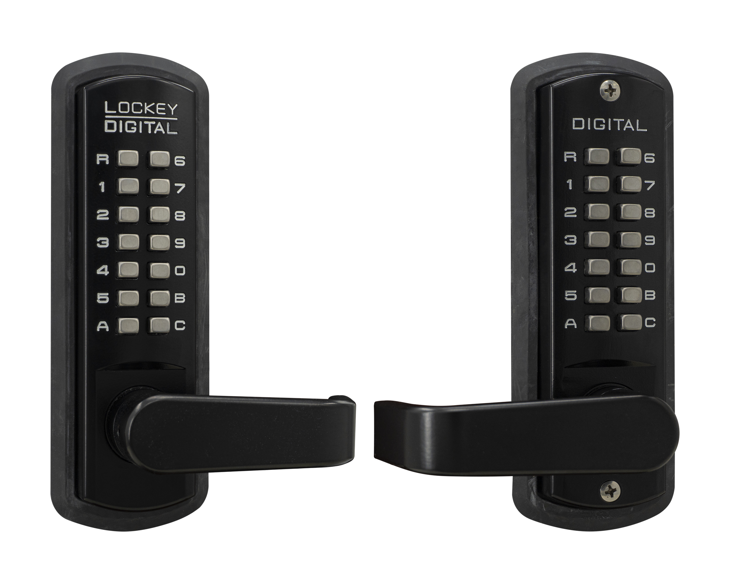Lockey 3835DC Mechanical Keyless Lever Lock with Passage Function, Double Combination