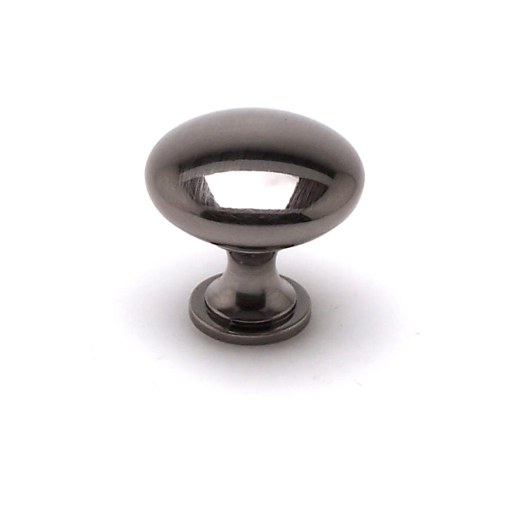 Berenson Euro Moderno 1 1/8 Inch Knob in Bushed Black Nickel
