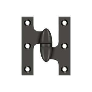 Deltana 2 1/2 Inch x 2 Inch Right Hand, Olive Knuckle Hinge, Oil Rubbed Bronze