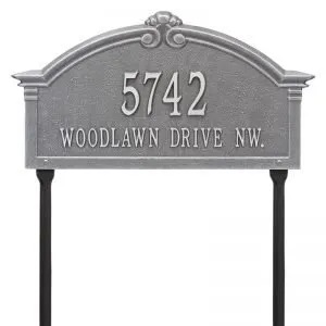 Whitehall Personalized Roselyn Arch Plaque - Grande - Lawn- 2 Line