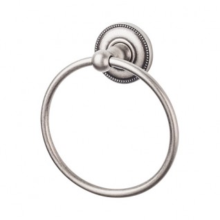 Top Knobs ED5APA Edwardian Beaded Towel Ring Antique Pewter