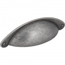 Hardware Resources Lyon 3 inch CC Cup Pull in Distressed Antique Silver