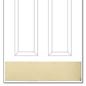 Polished Brass on Aluminum Kickplate