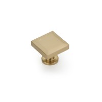 Schaub Heathrow 1 1/4 inch Diameter Square Knob in Signature Satin Brass