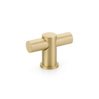 Schaub Fonce 2 inch Diameter T-Knob in Satin Brass