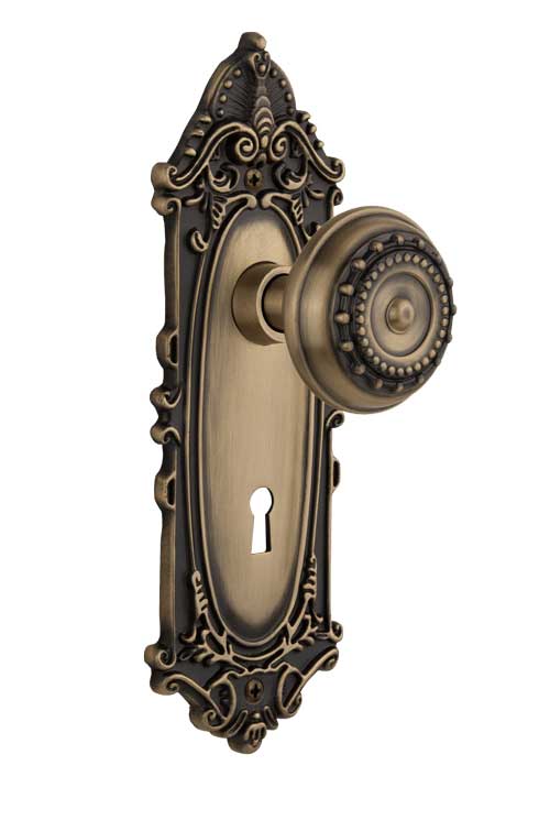 Nostalgic Warehouse Victorian Plate with Meadows Knob - Mortise Lock