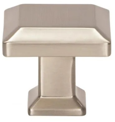 Atlas Homewares Sweetbriar lane Square Knob 1 1/4 Inch Brushed Nickel