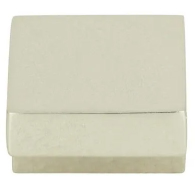 Atlas Homewares Small Square Knob 5 /8 Inch CC Polished Nickel