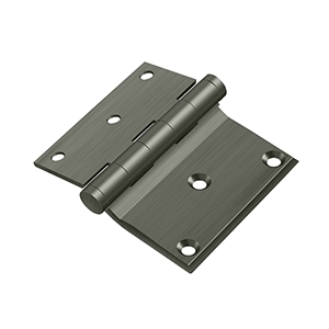 Deltana 3 Inch x 3 1/2 Inch Half Surface Hinge, Antique Nickel