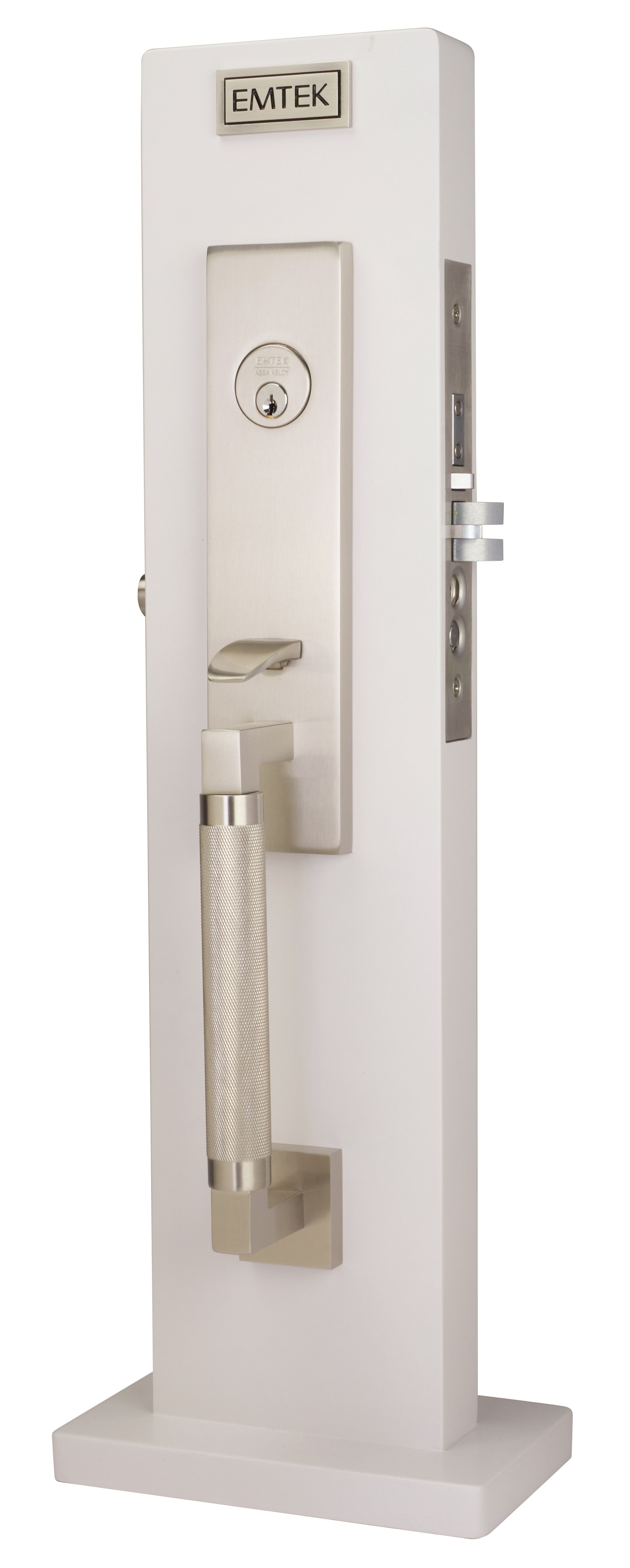 Emtek Hercules Knurled Monolithic Mortise Handleset